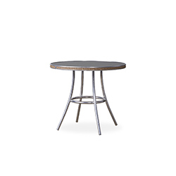 All Seasons 33" Round Bistro Table with Charcoal Glass