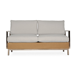 Elements Settee with Stainless Steel Arms and Back